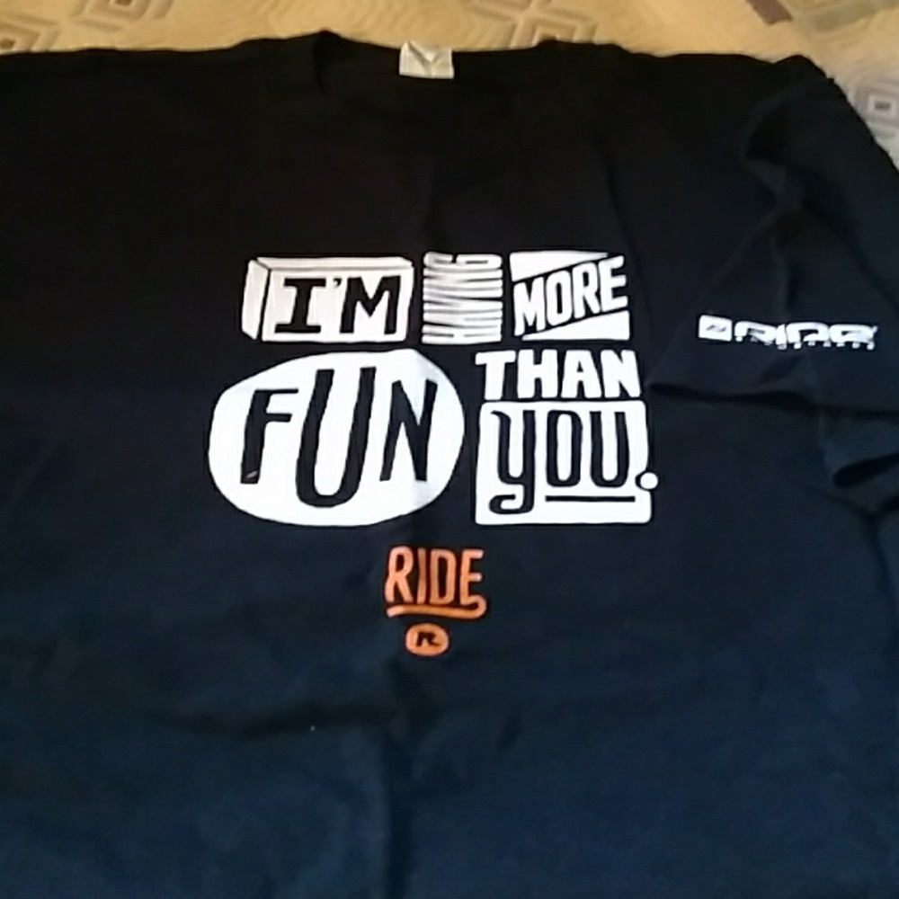 Ride Graphic Crew Neck Tee Black Size M